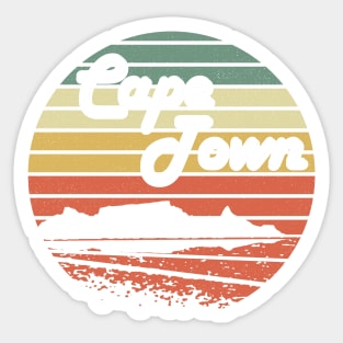 Cape Town Table Mountain South Africa Vintage Sticker